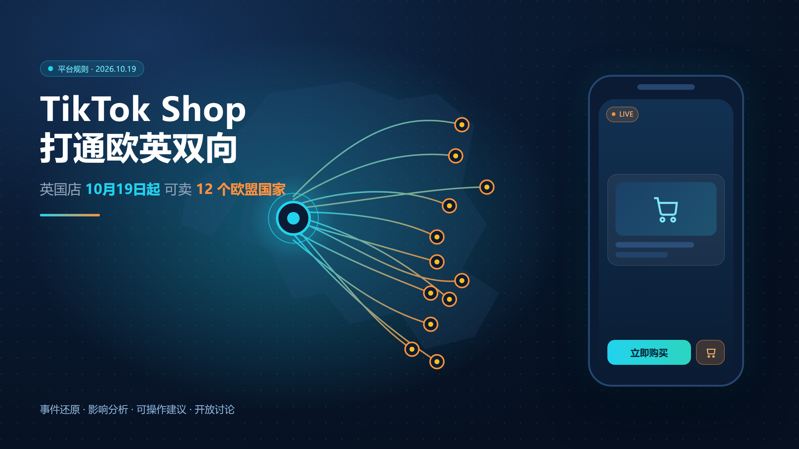 TikTok Shop打通欧英双向：英国店10月19日起可卖12个欧盟国家